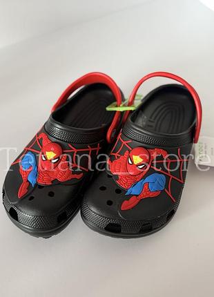 Crocs spider-man all terrain clog крокси для хлопчика спайдермен c8 c9 c10 c11 c12 c13 j1 j2 j3