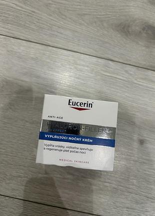 Нічний крем проти зморшок eucerin hyaluron-filler 3x effect.