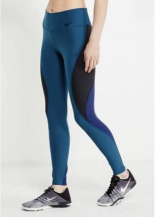 Жіночі лосини тайтси легінси для тренувань nike power legend dri fit — deep jade. оригінал