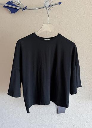 Футболка черная женская zara