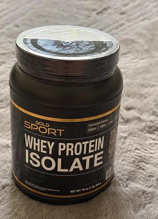 Протеїн протеин sport whey protein isolate, unflavored, 454 g