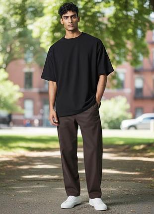 Штани чоловічі коричневі bershka baggy розмір 30 (s-m)