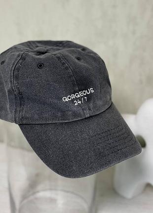 Кепка gorgeous темно-синя з вишивкою cap