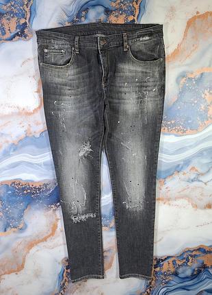 Джинсы dsquared2 slim jeans зауженные брюки рваные потертые