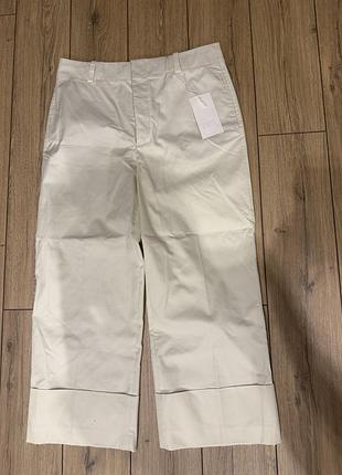 Брюки-кюлоти zara з підворотами, розмір l