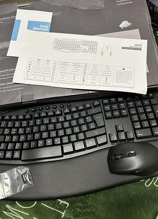 Бездротовий набір sablute ma41 wireless keyboard combo, який включає ергономічну клавіатуру та мишу.