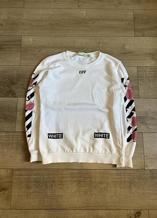 Off white sweatshirt rose print size s