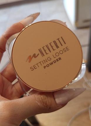 Розсипчаста пудра для обличчя neverti setting loose powder np200, 002 neutral