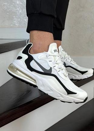 Кроссовки мужские nike air max 270 react демисезонные белые сетка, подошва пенка, вьетнам г.41-45