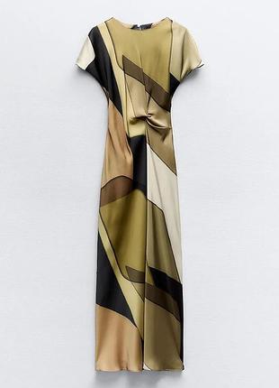 Красива сатинова сукня zara