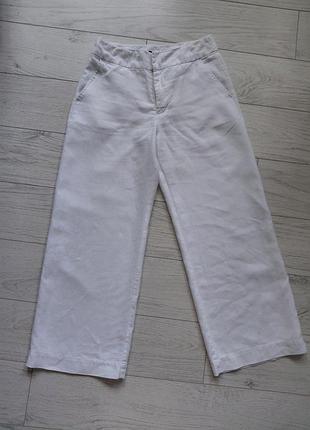 Белые льняные брюки белые от in wear
