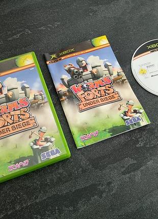 Диск worms forts under siege (xbox original)