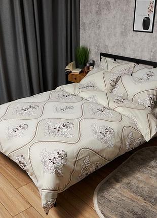 Комплект постельного белья moon&star мікросатин premium royal elegance king size 220x240 наволочки 2х50х70