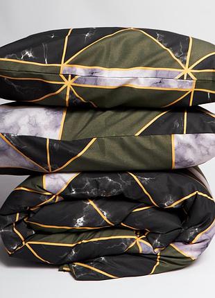 Постельный набор moon&star (пододеяльник 175х210 + 2 наволочки 40х60) микросатин premium golden marble