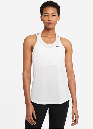 Спортивная майка для фитнеса женская nike dry essential белая майка оригинал
