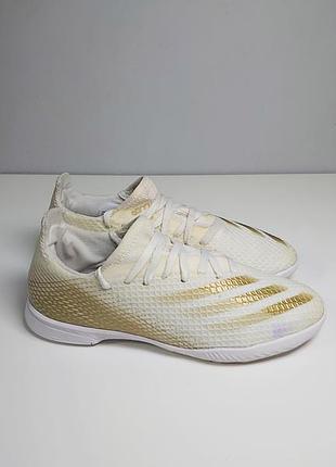 Футзалки, кросівки adidas x ghosted.3 ic junior eg8225 white/gold 35 р. оригінал