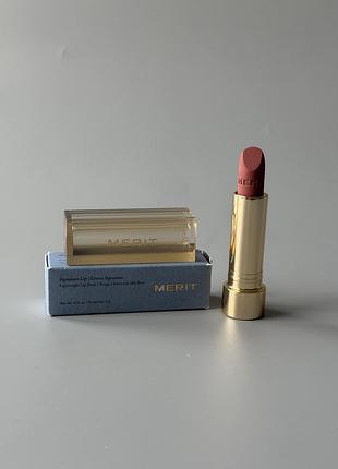 Merit	signature lip blush archival помада бальзам матова матовий