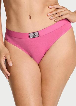 Женские трусики стринги victoria’s secret exploded logo cotton panty.