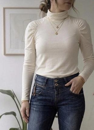 💜 водолазка гольф жіноча з ніжними зборками на плечах, jennifer,s