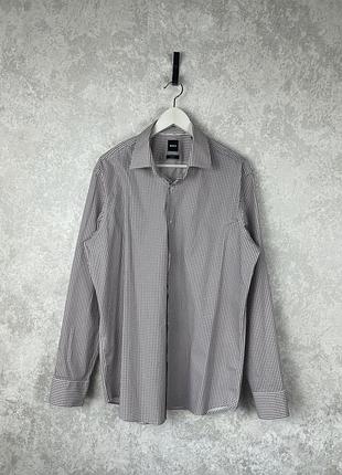 Чоловіча сорочка з довгим рукавом hugo boss original, розмір xl