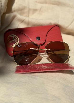 Ray-ban aviator золотисті окуляри нові з чохлом