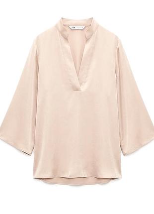 Блуза zara з широким рукавом