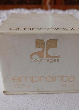 Винтажный женский французский парфюм empreinte courreges.14 мл.