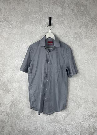Чолоовіча сорочка з коротким рукавом hugo boss original, розмір s/m