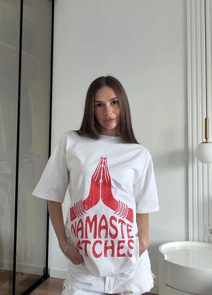 Жіноча футболка namaste bitches