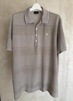Чоловіча сорочка-поло, lacoste, , світло сіра бавовна, розмір 7/xxl