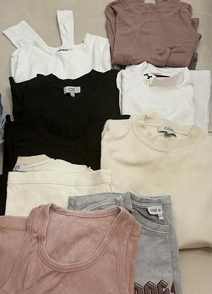 Пакет базових речей s/m cos, under armour, топи, лонгсліви, спорт