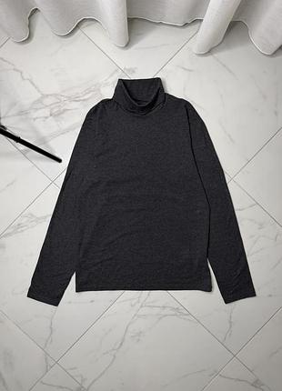 Базовий чоловічий гольф reserved slim fit | розмір l | сірий меланж водолазка