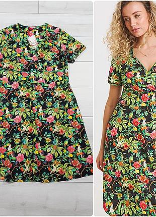 Платье joe browns с ярким принтом,вискоза р.2xl