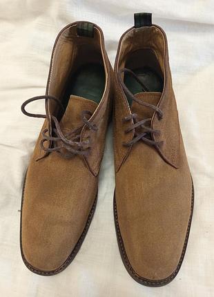 Кожаные мужские ботинки mallaton chukka boot коричневого цвета