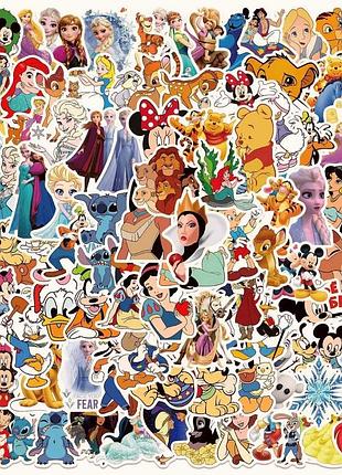 ✨ набор disney наклеек 50 шт. — рандомные стикеры микки, frozen, stitch, princess