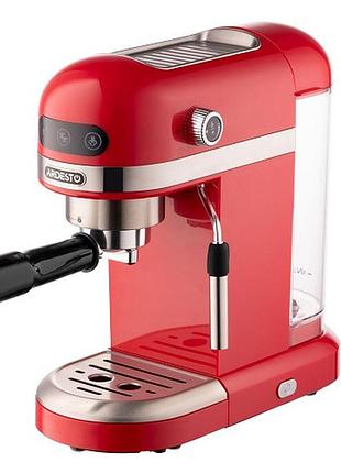 Кофеварка рожковая ardesto ycm-e1501 1.4л молотый подогрев чашек 1350вт красный