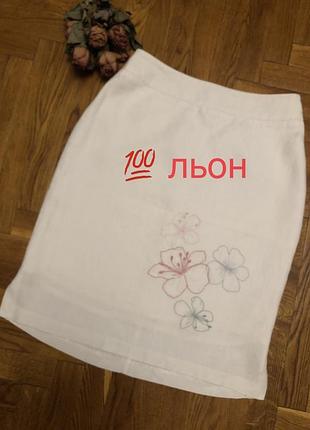 💯 льон спідничка з вишивкою 👍😊🔥