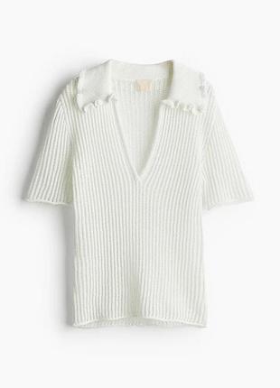 В'язана футболка топ h&m