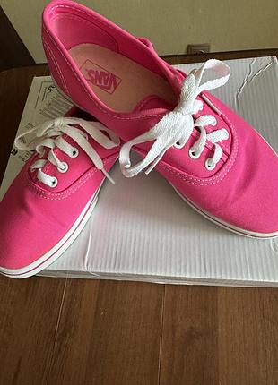 Яскраві рожеві кеди, кросівки vans, 35 розмір. оригінал