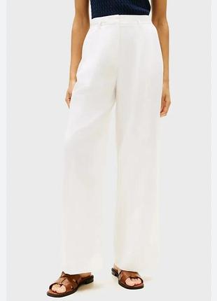 Брюки женские белые, штаны лен-коттон brandy melville