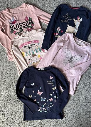 Набір кофт/лонгслівів для дівчинки 122-128, 5шт h&m і інші