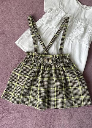 Спідничка zara для дівчинки у клітинку