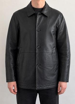 Шкіряне кашемірове пальто куртка burberry london leather cashmere jacket