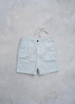 Льняные шорты белые h&amp;m zara