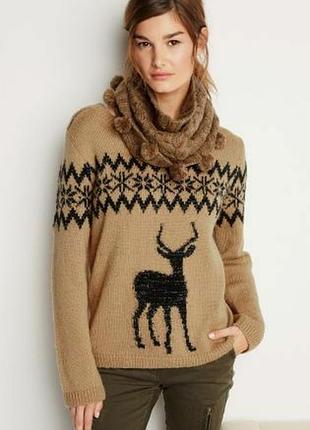 Вовняний светр next knitwear з малюнком кофта джемпер