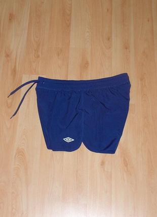 Тёмно синие спортивные шорты umbro dry running era training short nb original размер s-m nike run asics