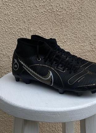 Nike mercurial чоловічі футбольні бутси чорні оригінал 45 44.5 розмір