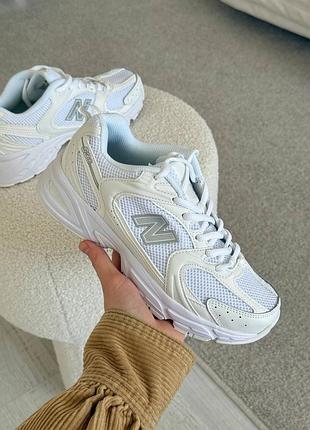 Кроссовки женские new balance 530 full white демисезонные белые текстиль, вьетнам г.36-41