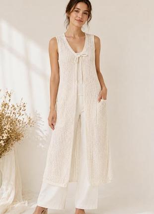 Желет вʼязаний bershka