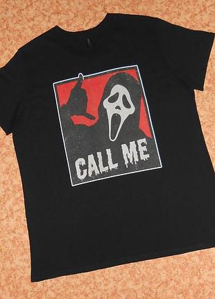 Футболка ghost face/call me/scream/крик/halloween/хелловін/мерч